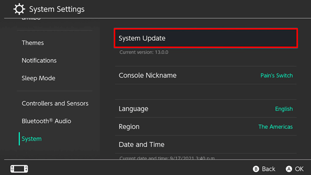 Systeem update