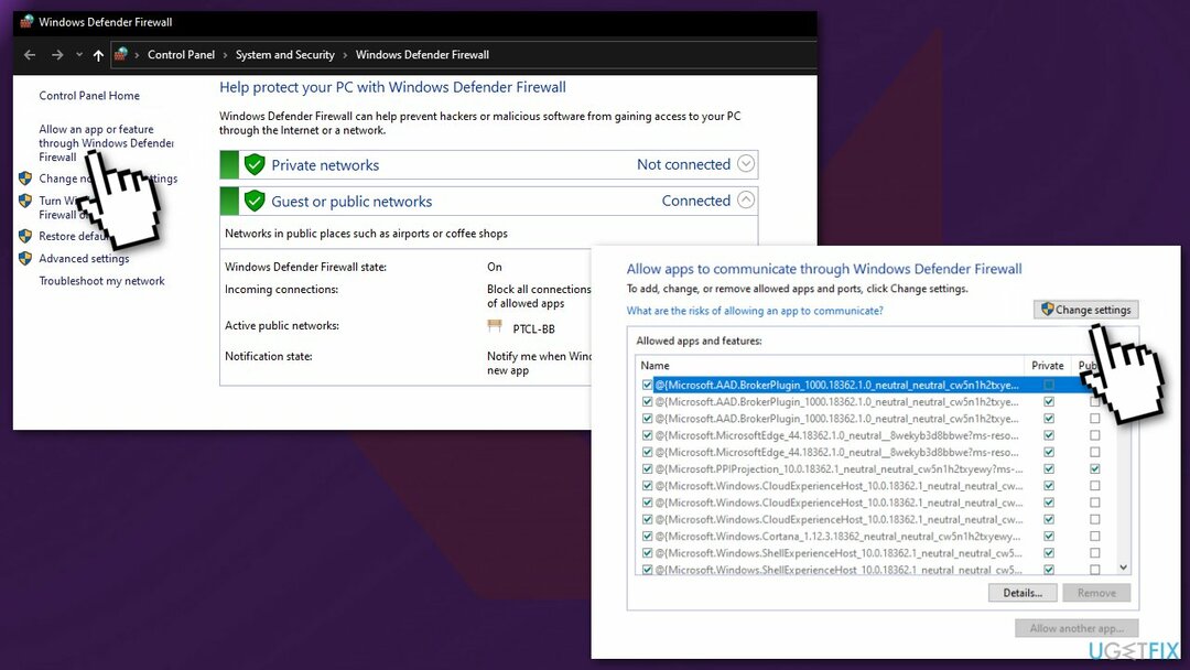 Alkalmazások engedélyezése a Windows Defender tűzfalon keresztül