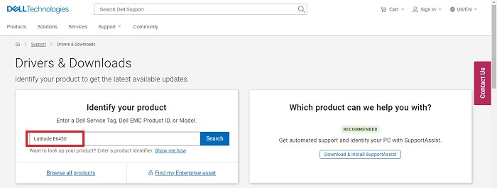 įveskite Latitude E6430 ir paspauskite enter