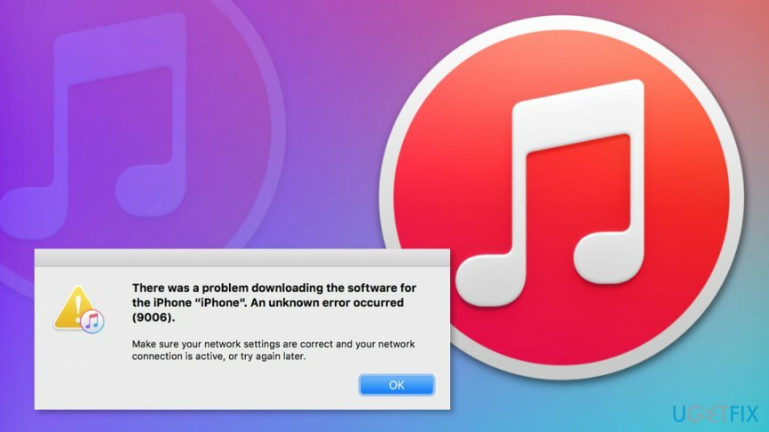 Исправить ошибку iTunes 9006?