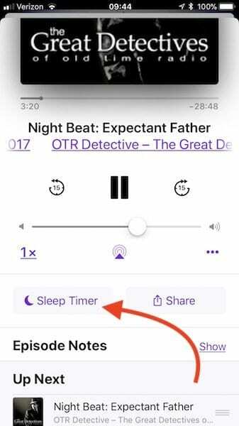 Come impostare il timer di spegnimento del podcast in iOS 11