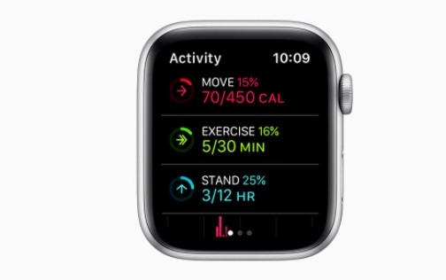 תנועות יומיות או כושר באמצעות Apple Watch
