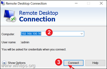 connettersi al desktop remoto
