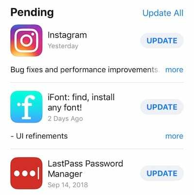 iOS 13-problem - uppdateringar