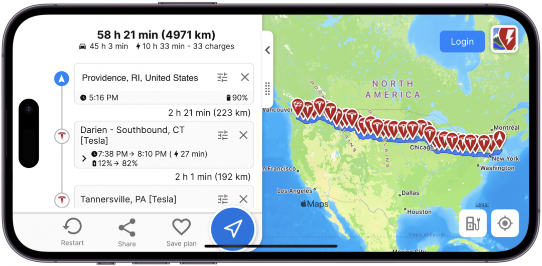 Najboljša aplikacija Tesla za načrtovanje potovanja in izogibanje tesnobi zaradi dosega
