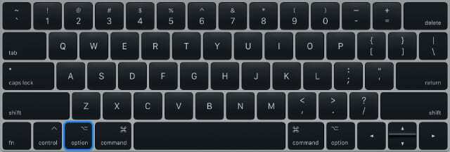 Tombol opsi pada keyboard untuk boot ke pemilihan disk startup