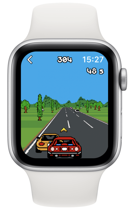 Arcadia, un juego de carreras de coches en Apple Watch 