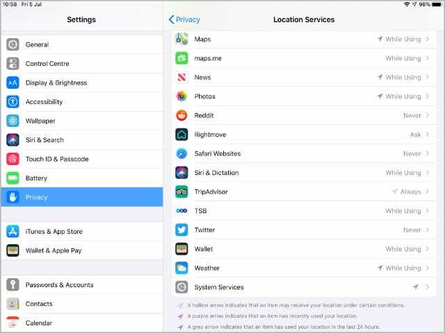 Στοιχεία ελέγχου απορρήτου στο iOS 13