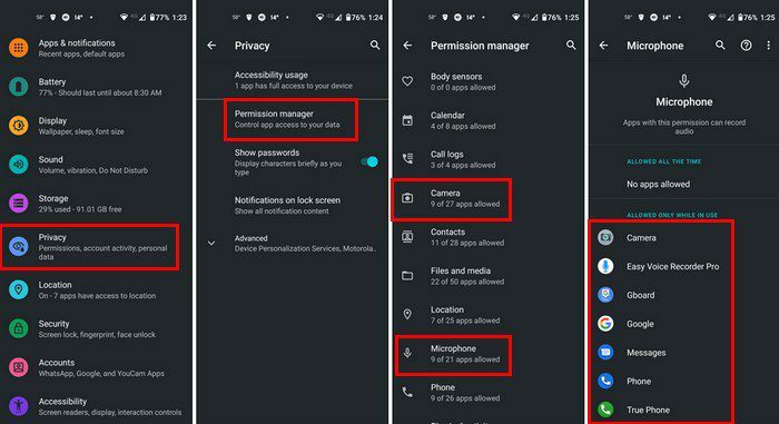 Permissão de configurações do Android