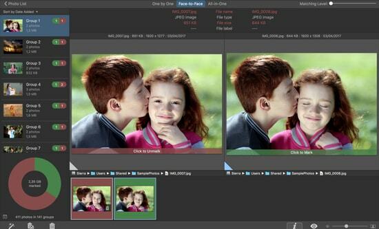 Aplikace pro odstraňování duplicitních fotografií PhotoSweeper pro Mac