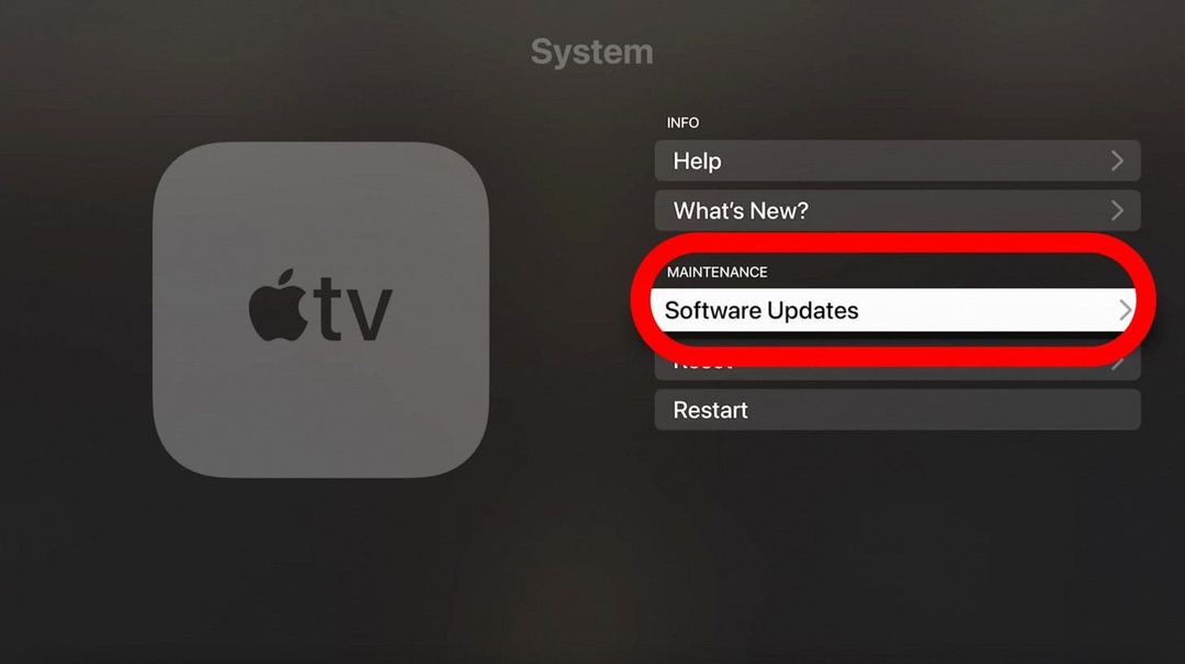 Selecteer Software-update.