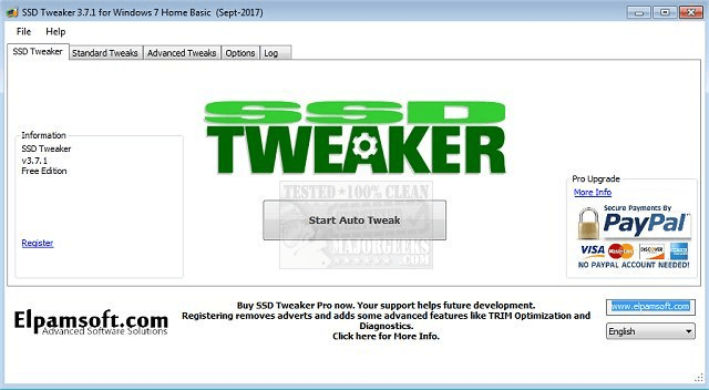 SSD Tweaker - najboljša programska oprema za preverjanje zdravja trdega diska za Windows