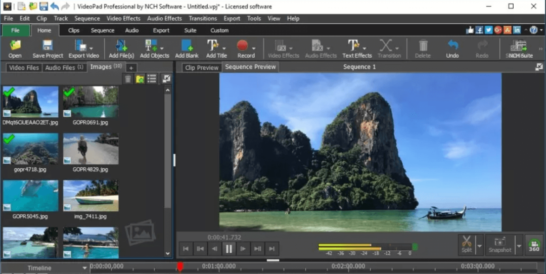 VideoPad - Software de editare video Windows