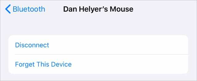 Pokud myš Bluetooth nefunguje s vaším iPadem nebo iPhonem, odpojte ji
