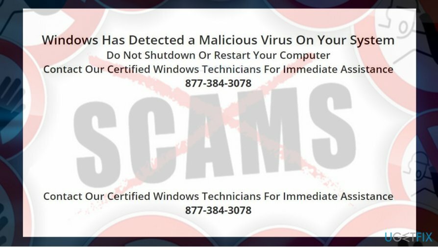 Verwijder de “Windows Has Detected a Malicious Virus On Your System” scam