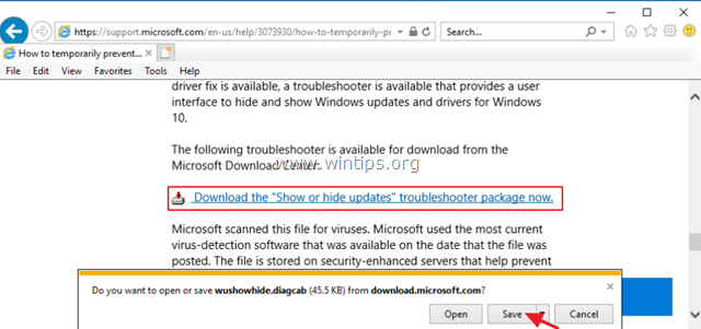 Blockieren oder Entsperren von Updates Windows 10