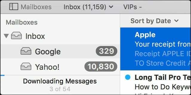 메일 앱은 항상 Mac에서 다운로드 중입니까? 어떻게 고치는 지