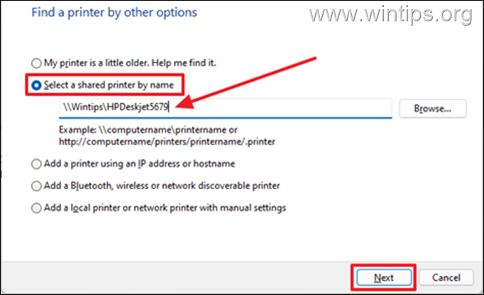 Lägg till delad skrivare Windows 11