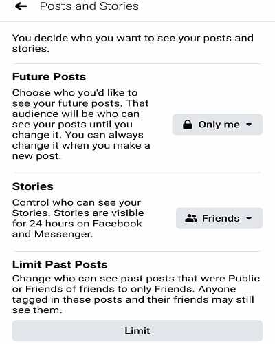 फेसबुक-मोबाइल-पोस्ट-और-कहानियां-गोपनीयता-सेटिंग्स