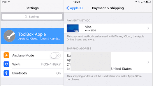 Управление Apple-id и данными учетной записи с помощью iOS 10.3