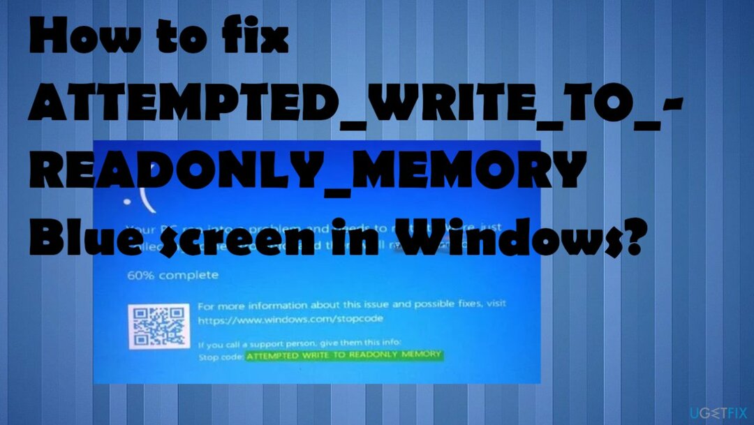 ATTEMPTED_WRITE_TO_READONLY_MEMORY หน้าจอสีน้ำเงิน