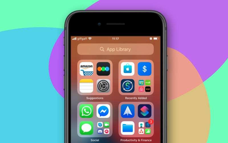 Biblioteca de aplicații pe iPhone SE iOS 14