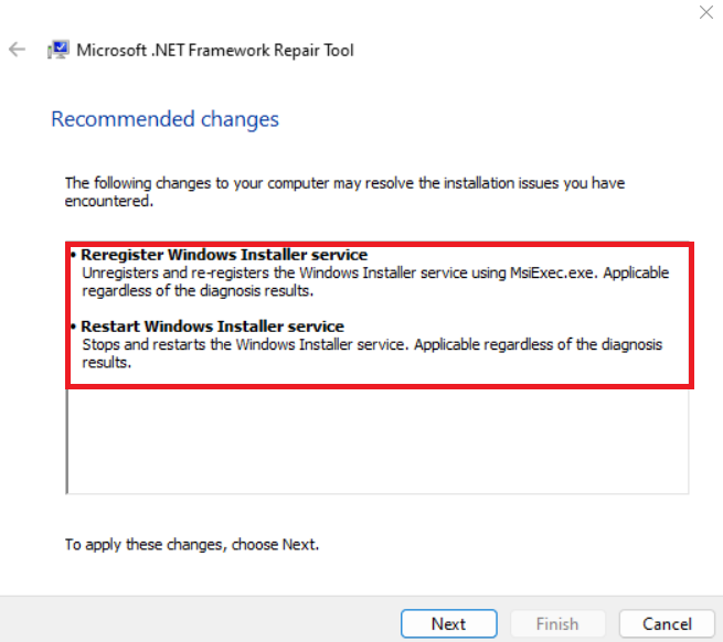 Registrieren oder installieren Sie den Windows Installer-Dienst neu