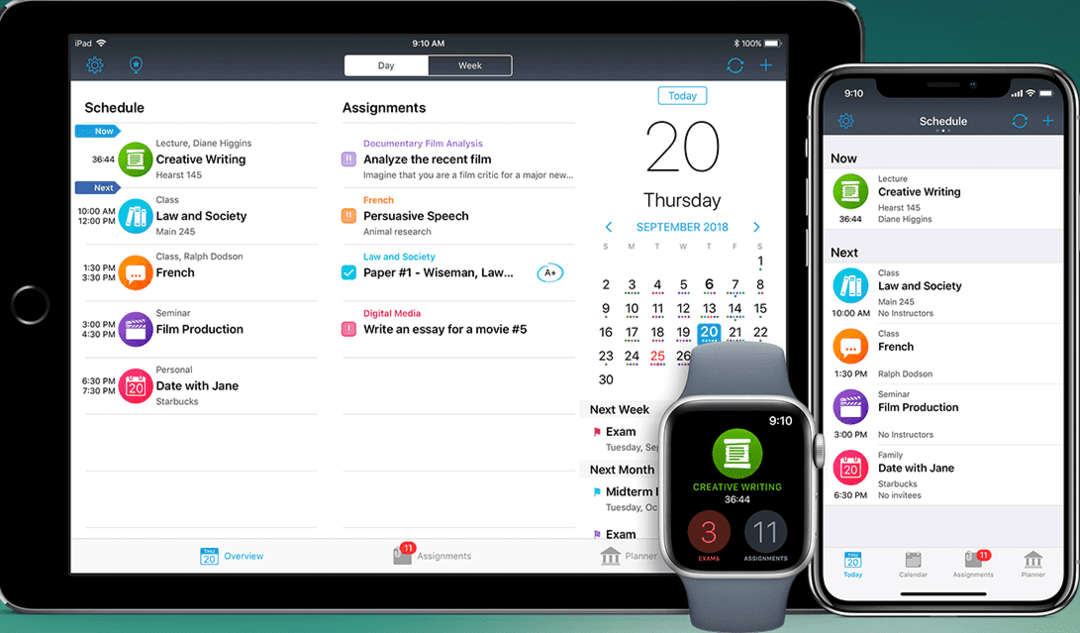 Beste planlegger-appen for iPad iStudiez