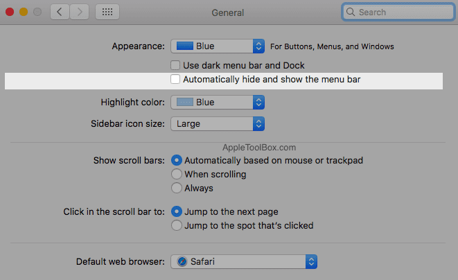 A menüsor és a dokkoló testreszabása a macOS Sierra rendszerben, útmutató