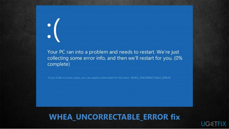 Kuinka korjata WHEA_UNCORRECTABLE_ERROR Windows 10:ssä?