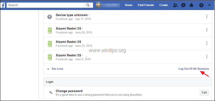 Como fazer logout do Facebook em qualquer dispositivo conectado. 