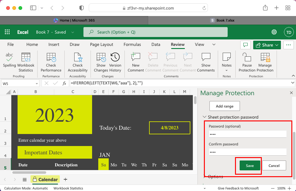 Aprenda a proteger con contraseña un archivo de Excel en la web