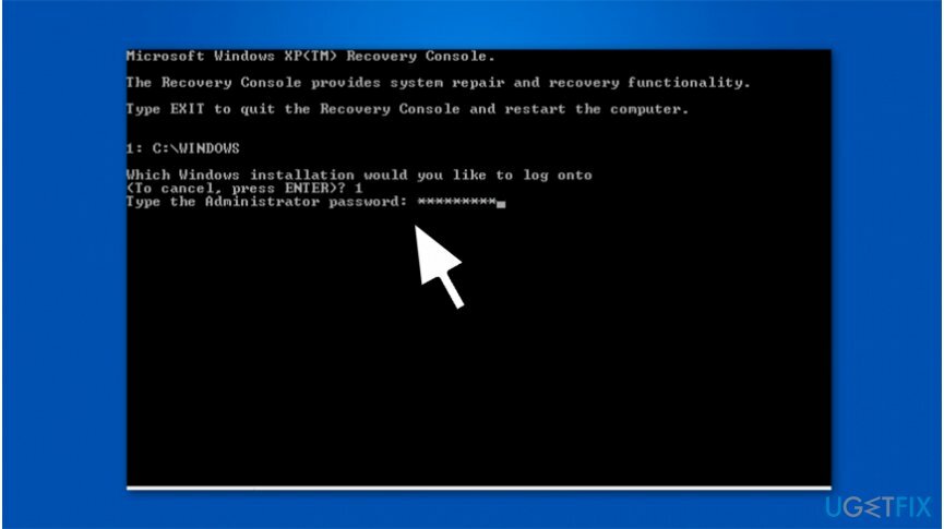 อิมเมจของ Windows Recovery Console