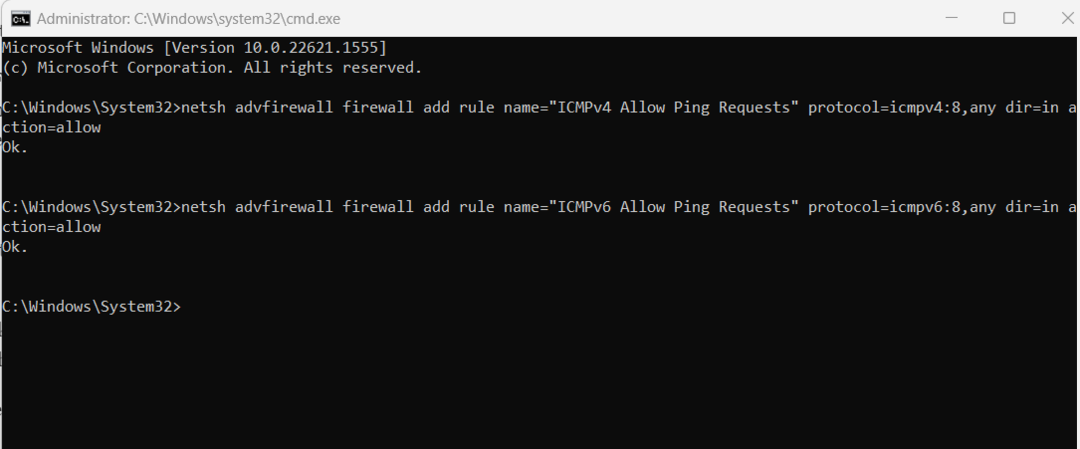 Користите командну линију да бисте дозволили ИЦМП Ецхо Рекуест у оперативном систему Виндовс 11