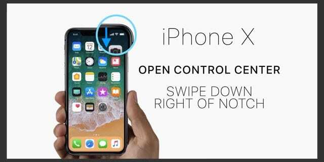 controlecentrum op iPhone X