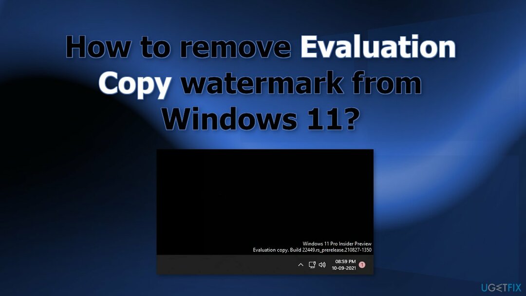 Как удалить водяной знак Evaluation Copy из Windows 11