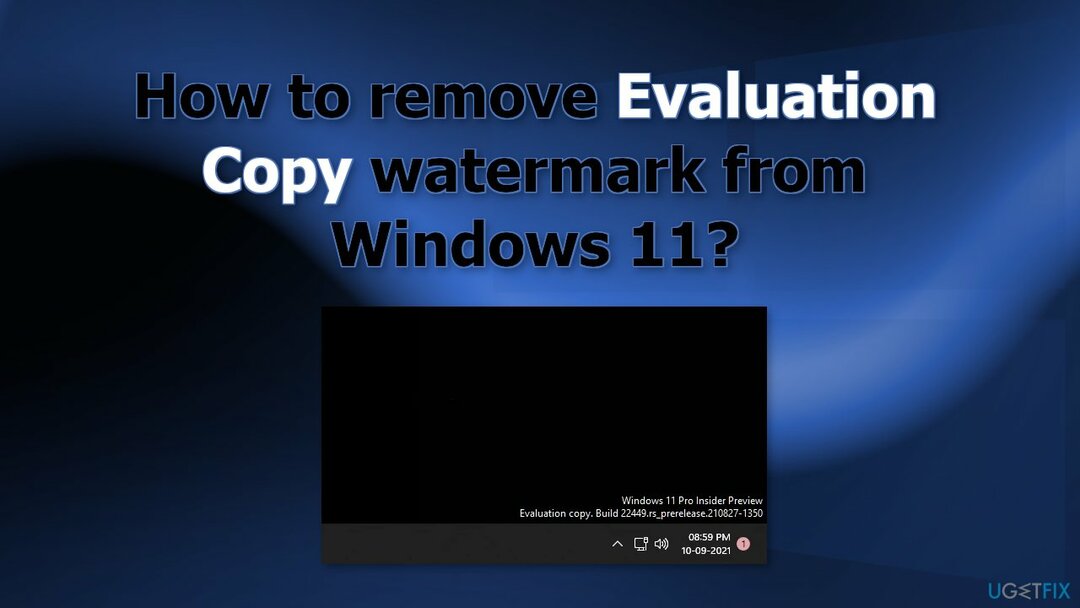 Cómo eliminar la marca de agua Copia de evaluación de Windows 11