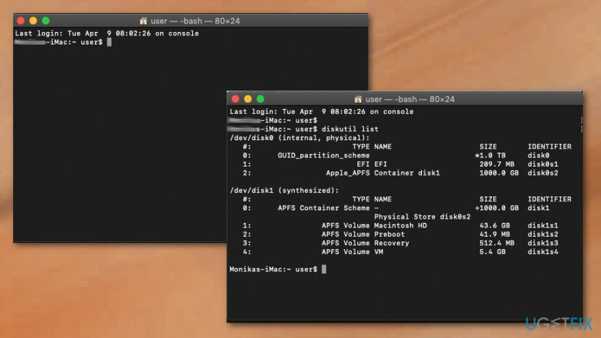 Commandes du terminal