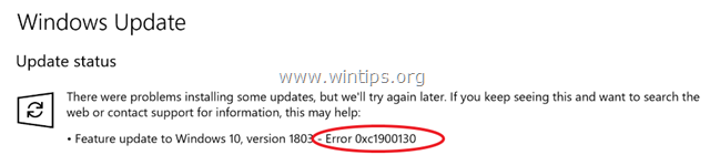 오류 0xc1900130 또는 0x80240034 수정 Windows 10