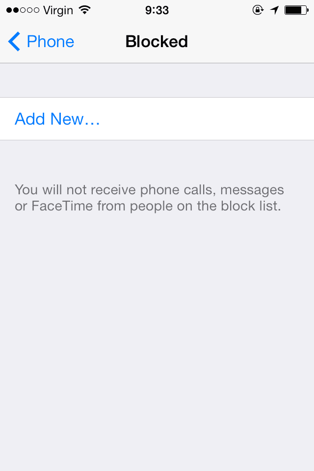 Blokovať kontakty iOS 7