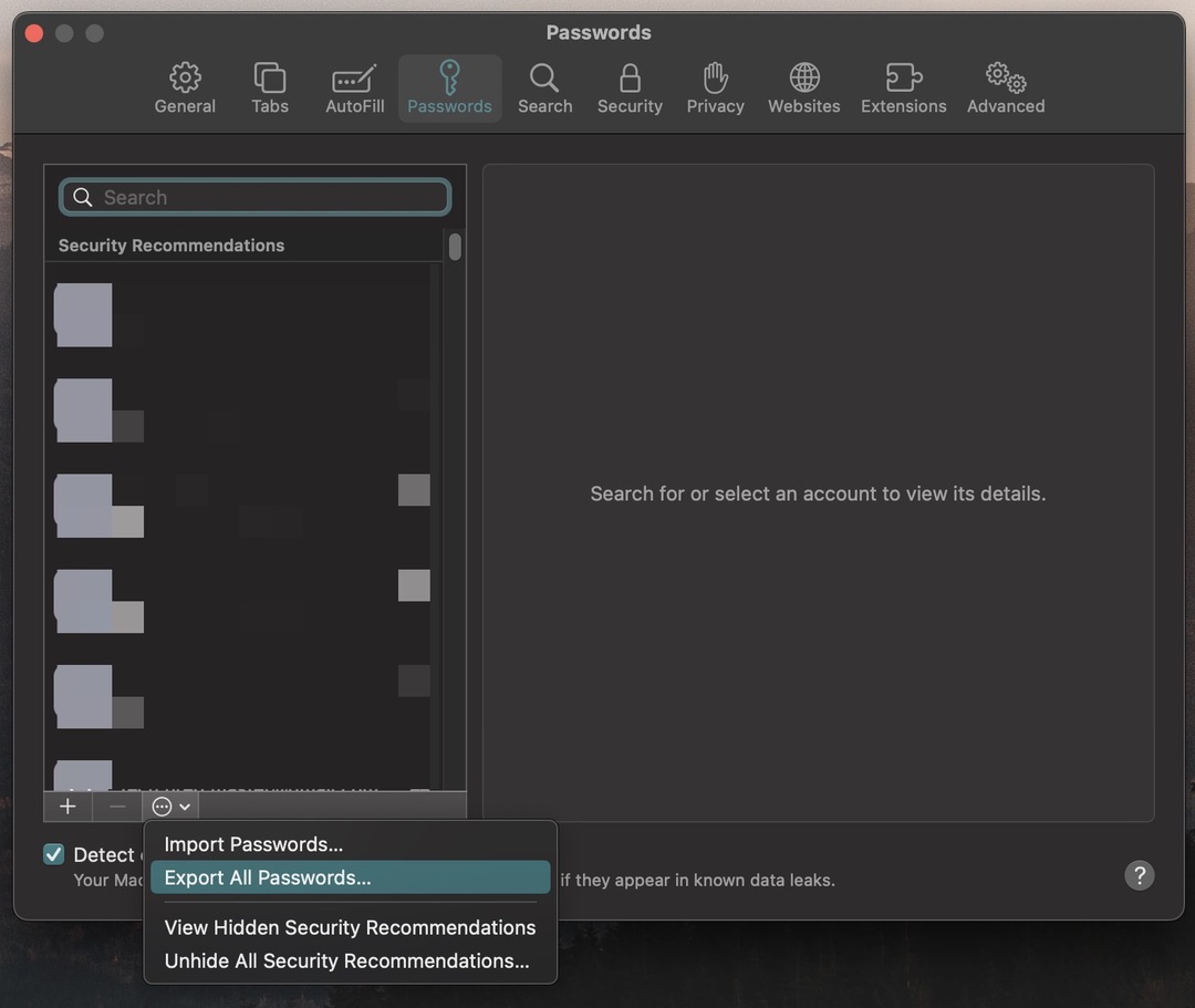 So exportieren Sie Safari-Passwörter – 1