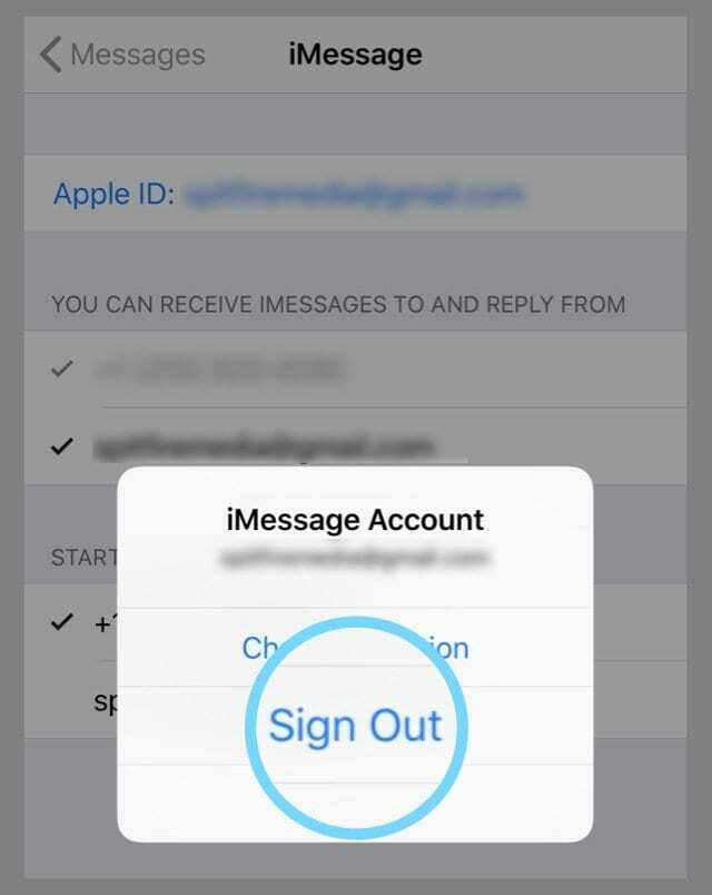iMessage Abmelden auf dem iPhone oder iPad