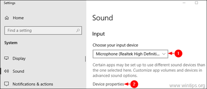 Mikrofonin poistaminen käytöstä tai käyttöönotto Windows 10:ssä