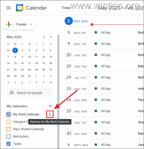 sinhronizējiet google kalendāru outlook.com