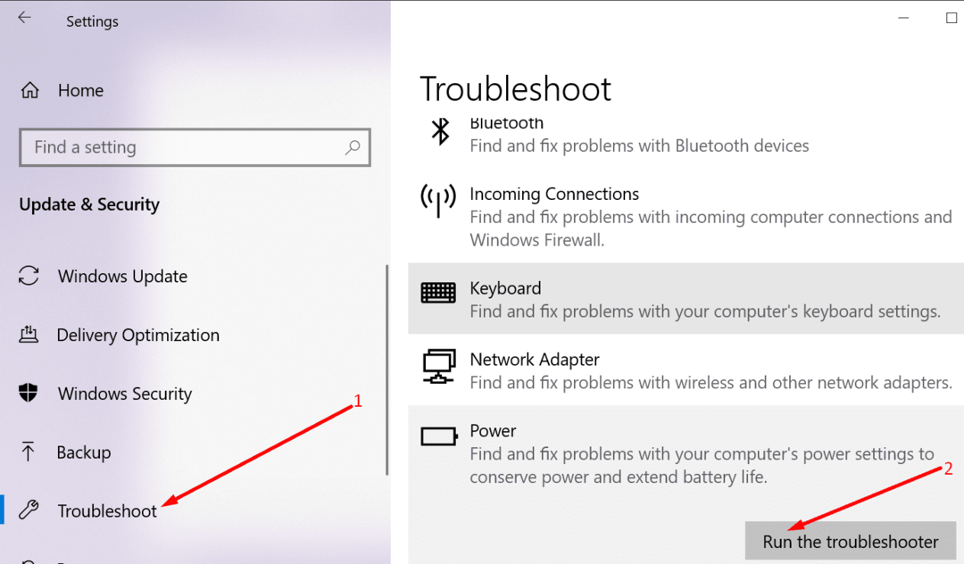Power-Troubleshooter Windows 10