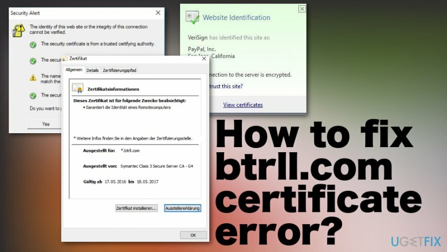 Cómo reparar el error del certificado btrll.com