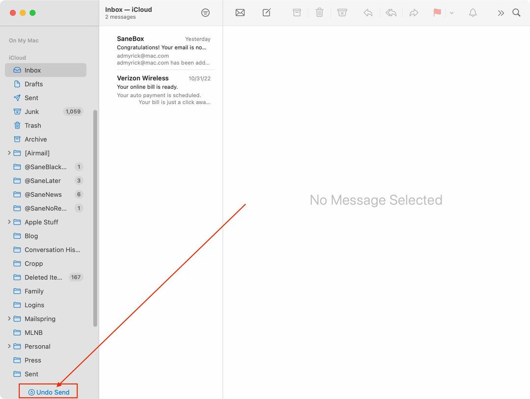 Hur man tar bort e-post i macOS Ventura - 2