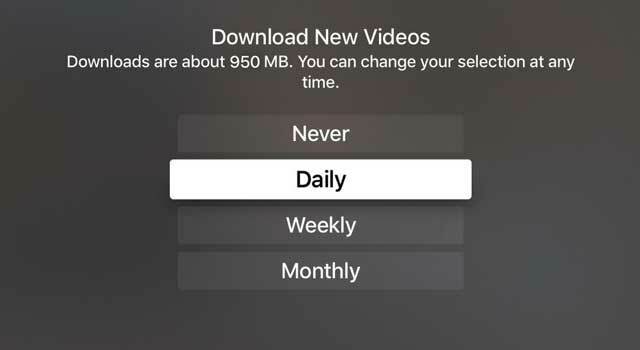 ladda ner nya videor till Apple TV dagligen