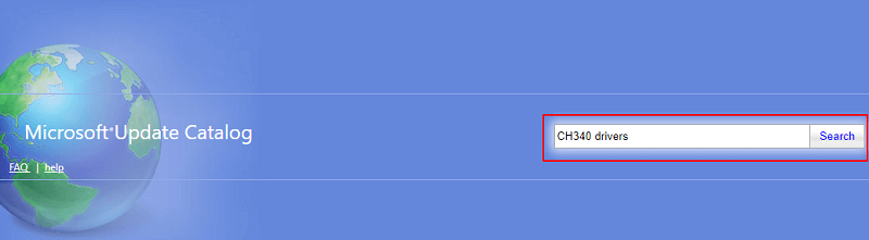 Αναζήτηση προγραμμάτων οδήγησης CH340 - Κατάλογος Microsoft Update