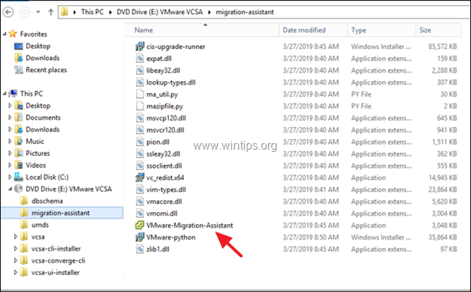 כיצד להעביר את שרת VMware vCenter ב-Windows ל-VCSA 6.7